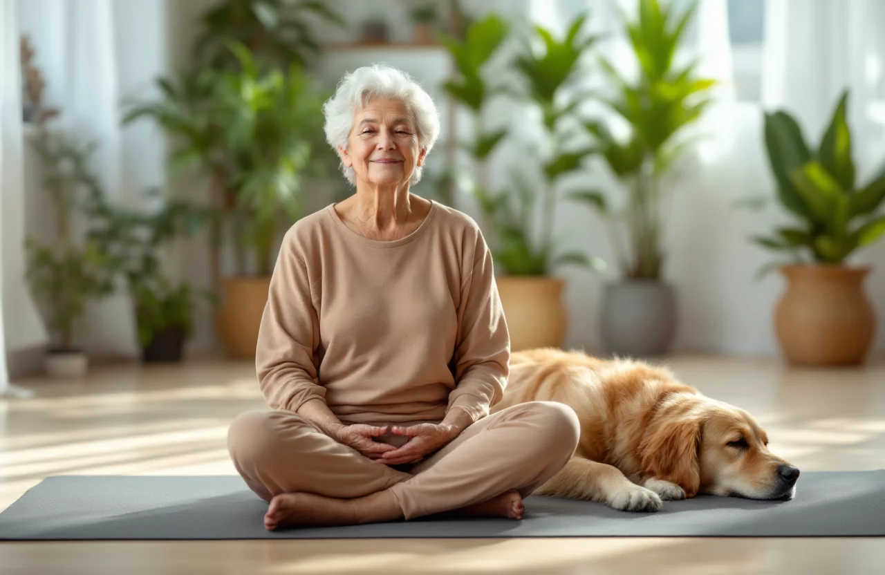 Yoga doux avec votre chien : la routine bien-être pour séniors et compagnons agés